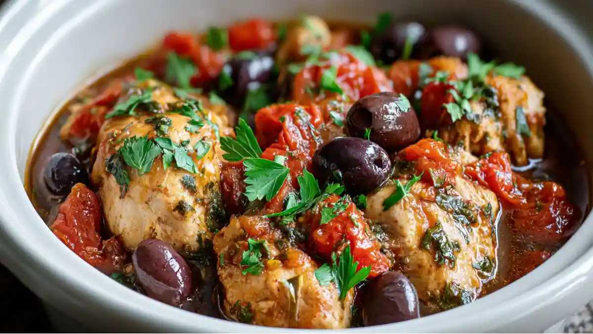 Slow Cooker Mediterranean Chicken