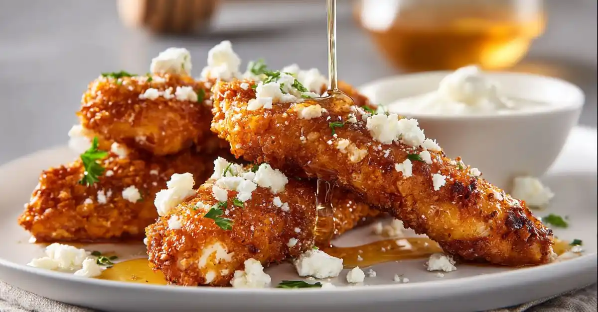 Crispy Hot Honey Feta Chicken