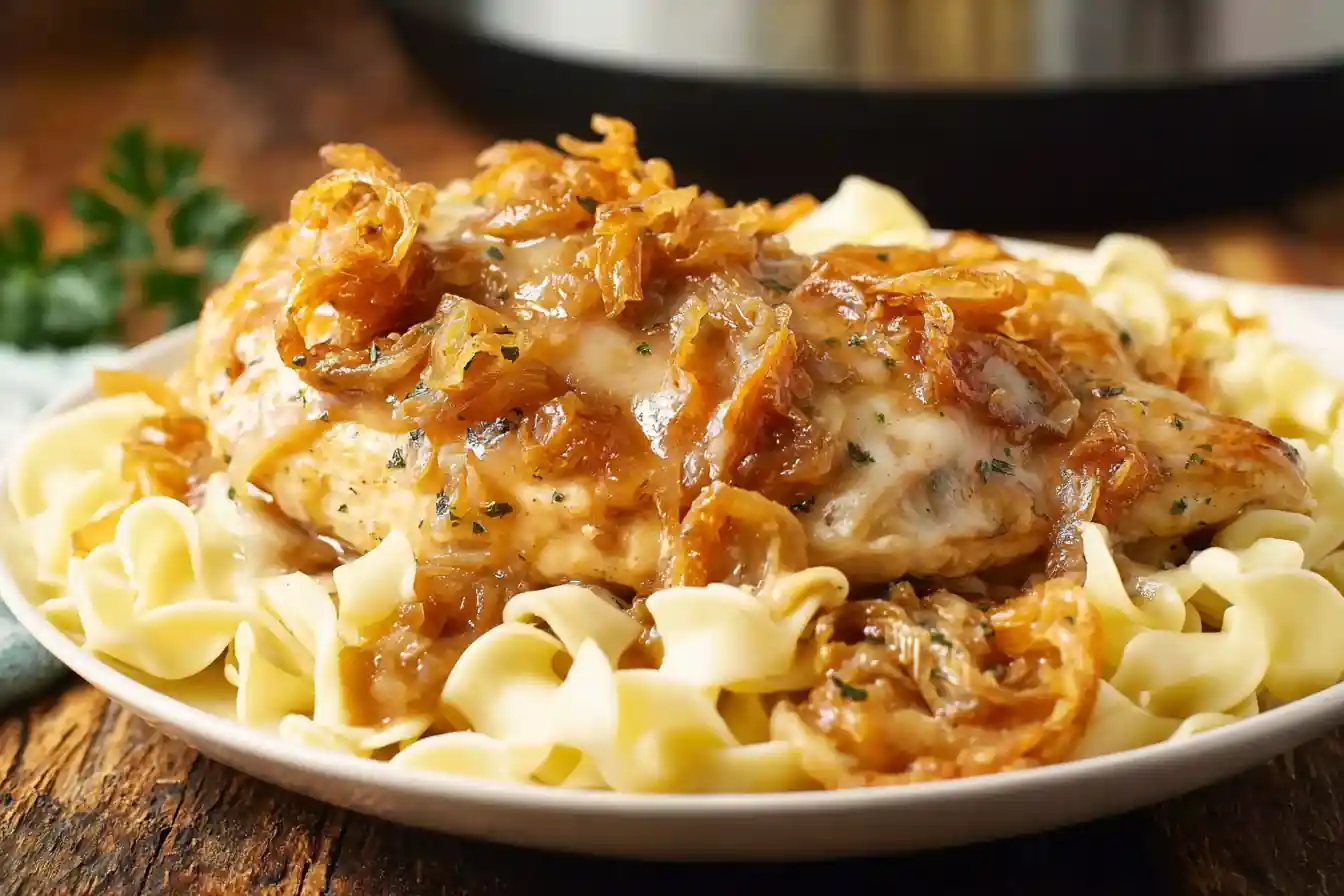 Crock Pot French Onion Chicken Dinner