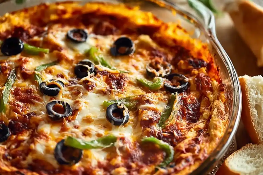 Easy Veggie Lovers Pizza Dip