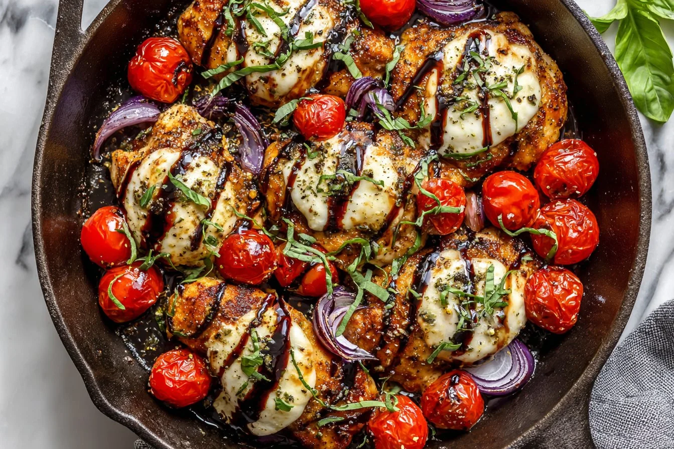Low Carb Caprese Chicken Bake
