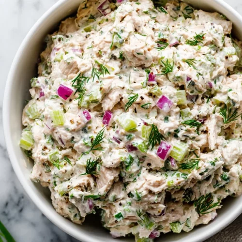 Delicious Mediterranean Tuna Salad with fresh ingredients and vibrant colors