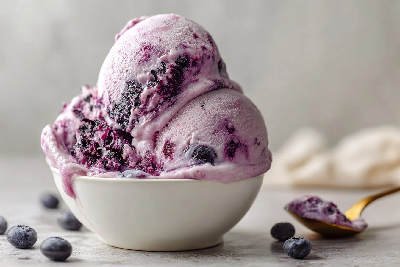 Blueberry Ice Cream (No Churn)