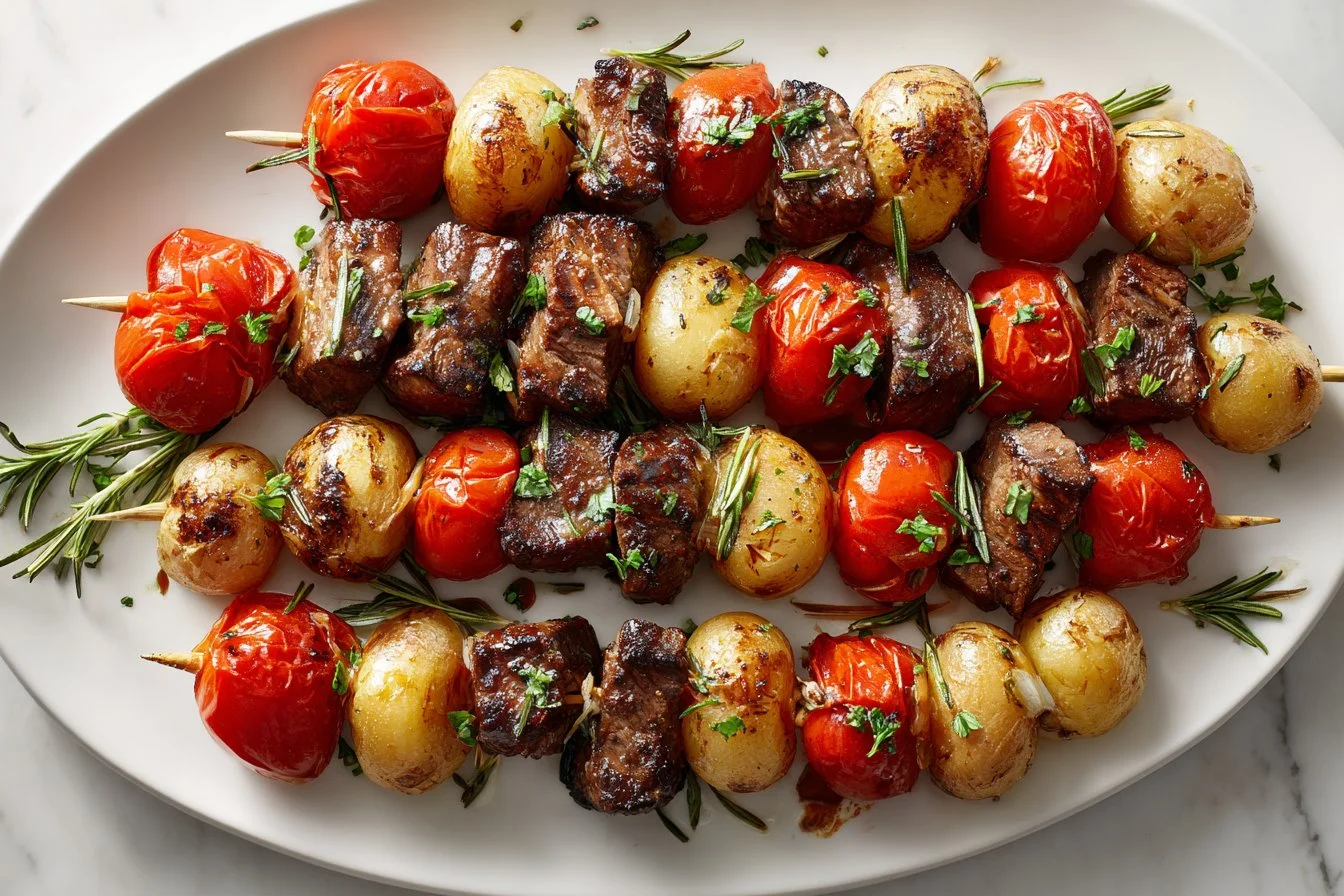 Rosemary Garlic Steak Kebabs