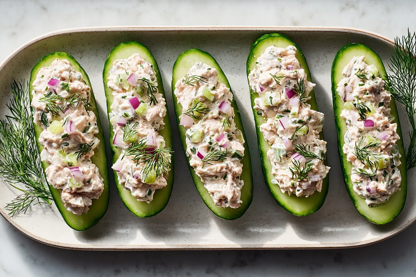 Tuna Cucumber Boats
