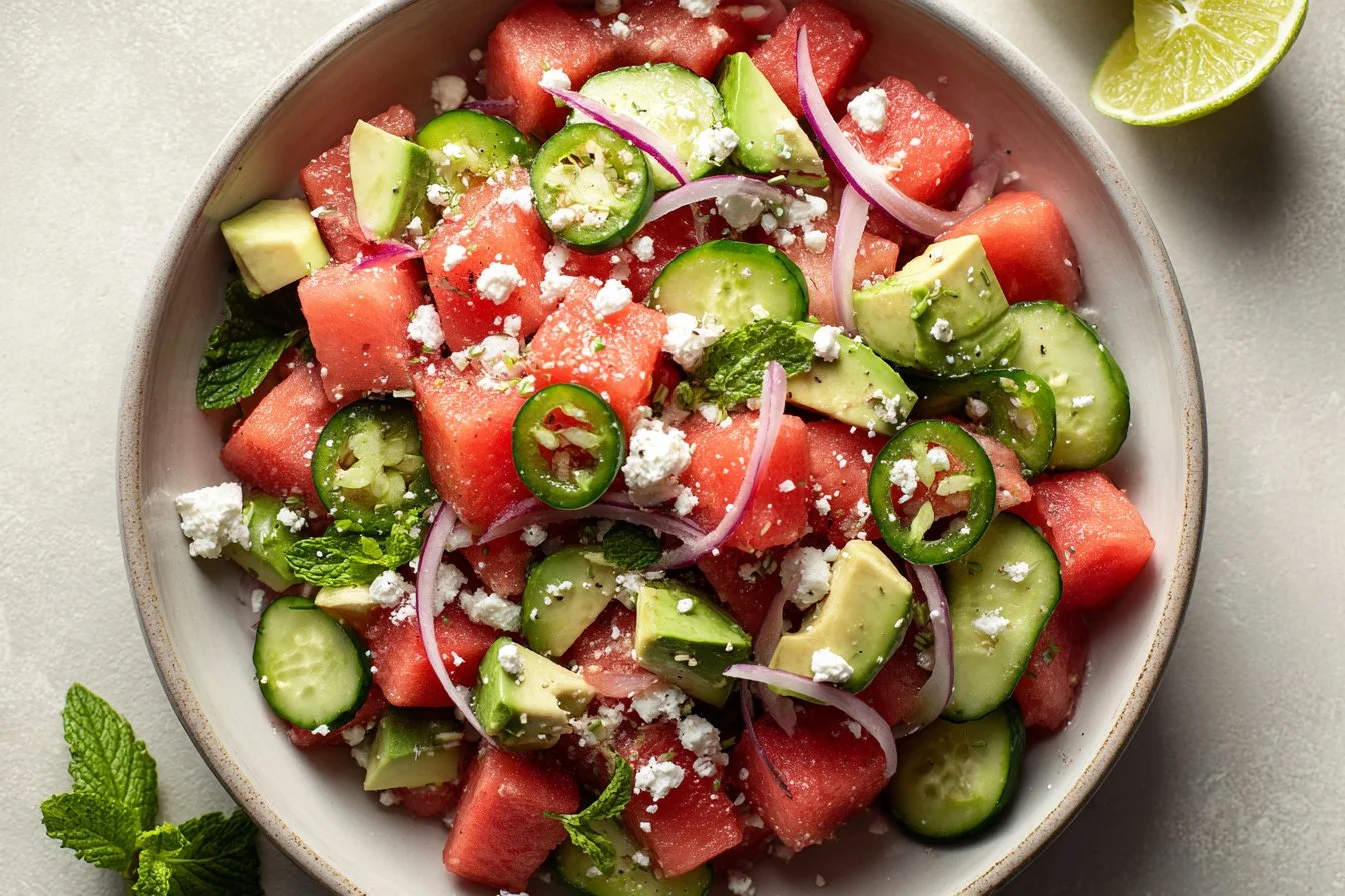 Watermelon Salad with Feta &amp; Mint