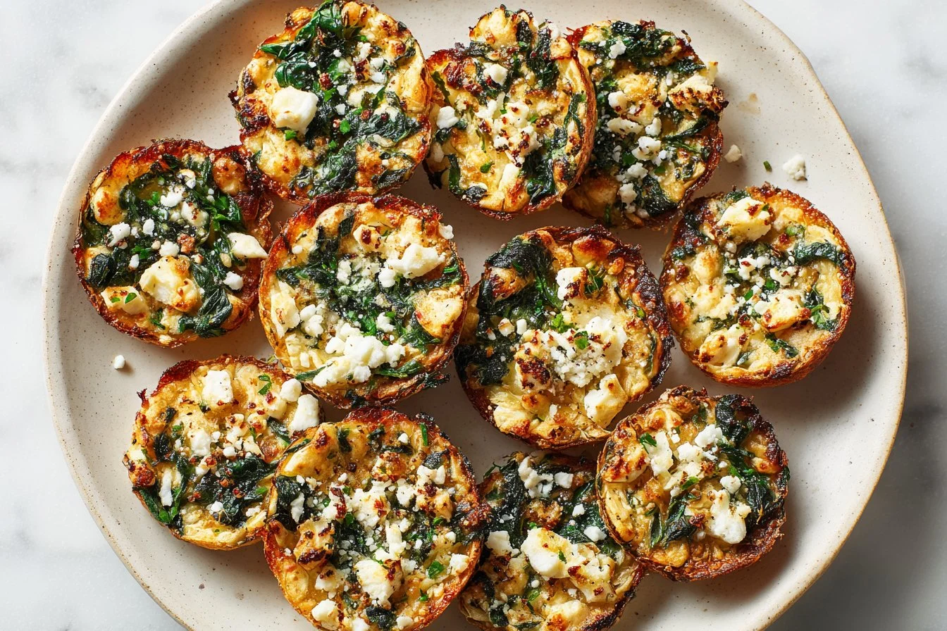 Mediterranean Spinach Feta Crisps