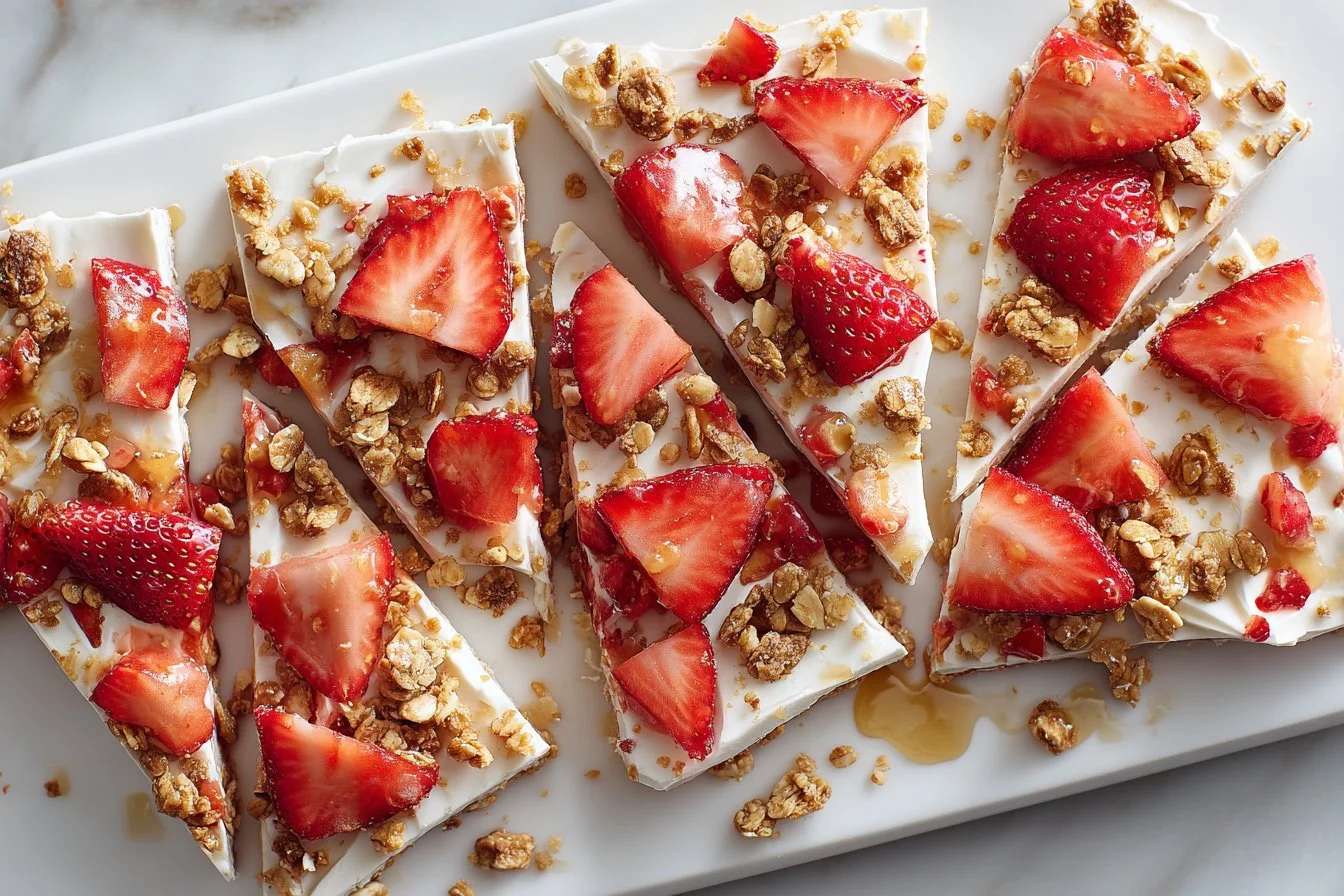 Strawberry Granola Yogurt Bark