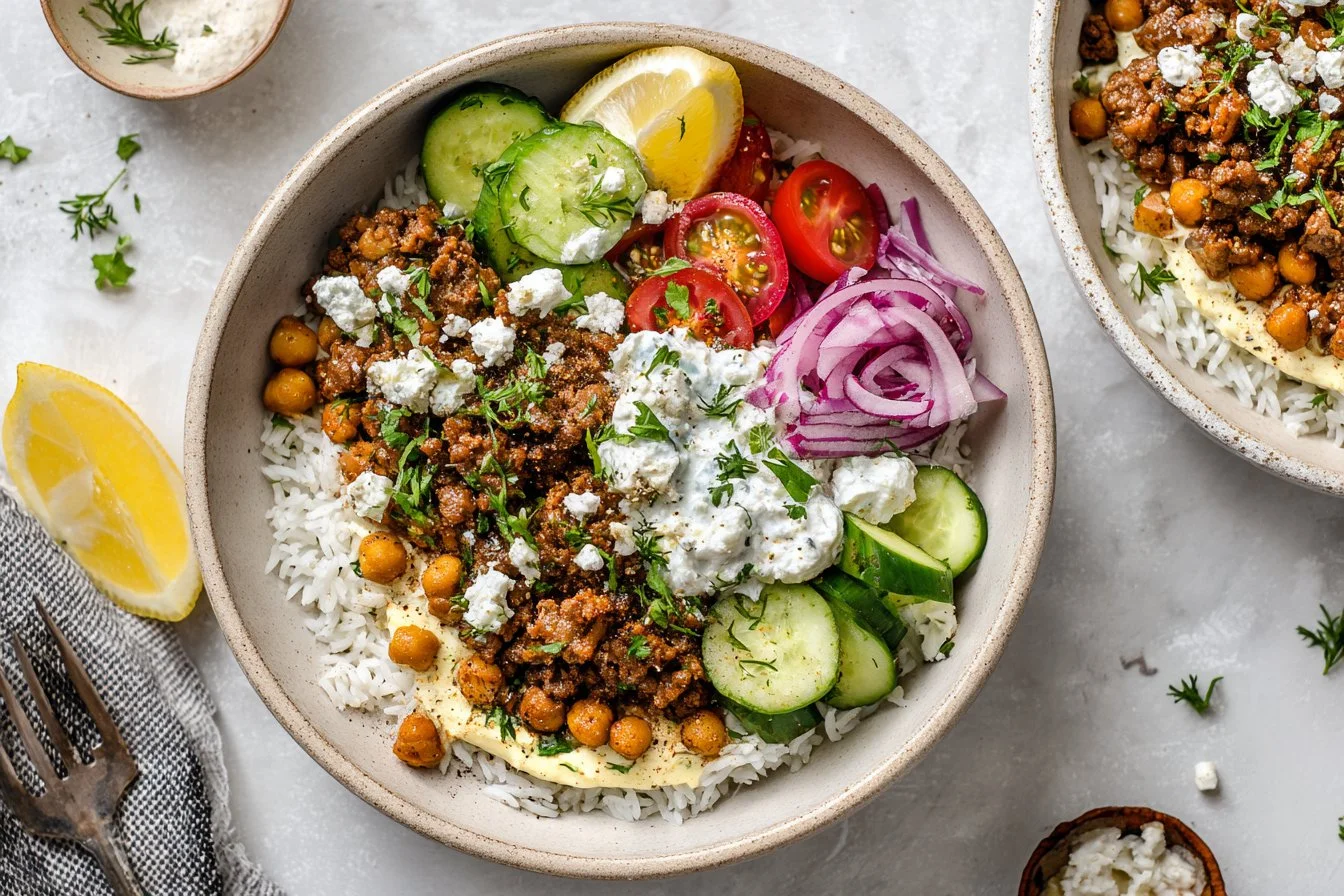 Greek Beef Bowls Recipe