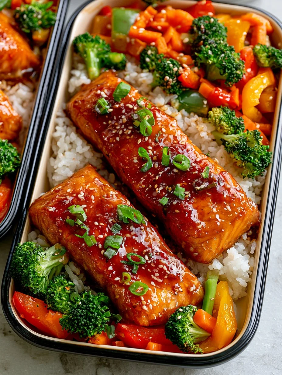 Meal Prep Teriyaki Salmon Rice Bowls